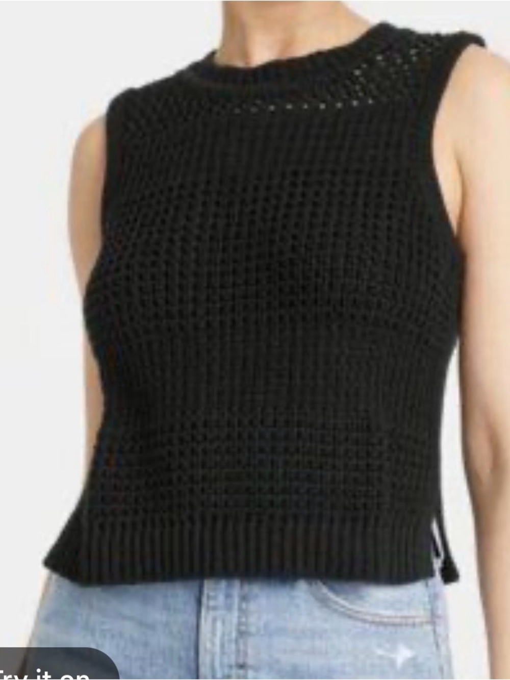 a new day Black Sleeveless Knit Tank Top